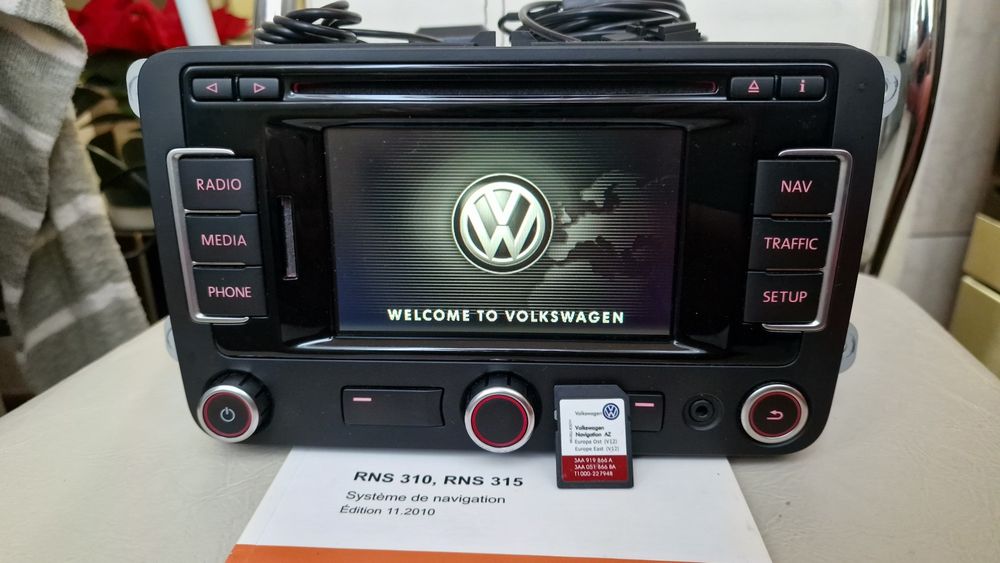 VW RNS 315 ( BLUETOOTH ) + Card Harti + Cod PIN + Microfon + GPS !