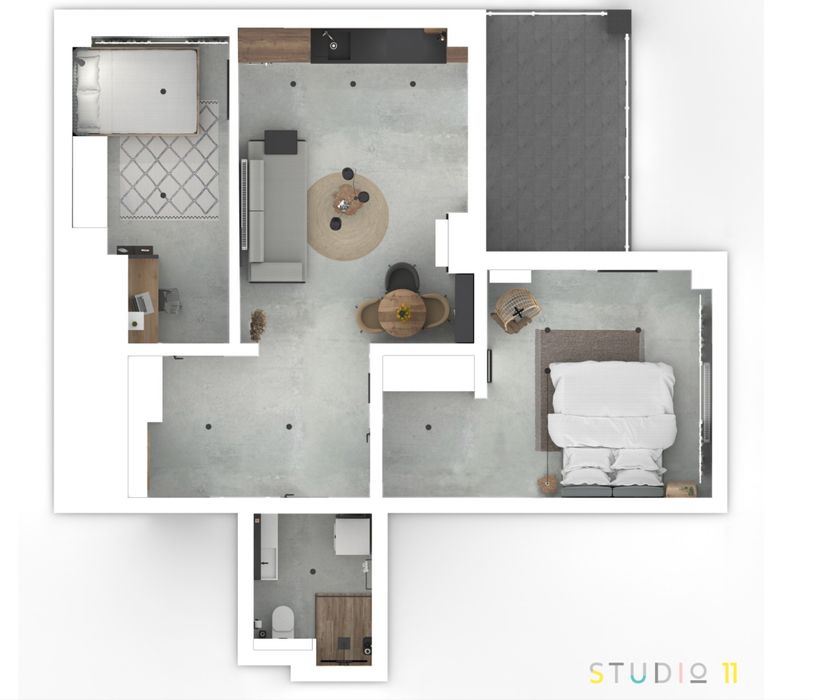 Apartament 3 camere + bucatrie baie si balcon