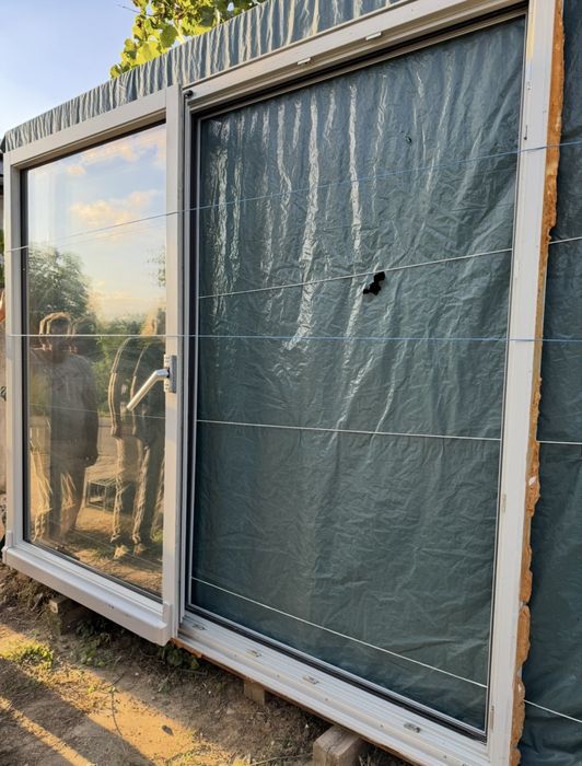 Usa terasa balcon culisanta lemn aluminiu termopan H 222 x L 272 Germania