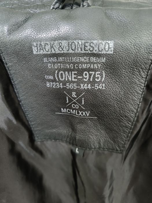 Оригинално кожено яке JACK & JONES – Размер L – Перфектно!