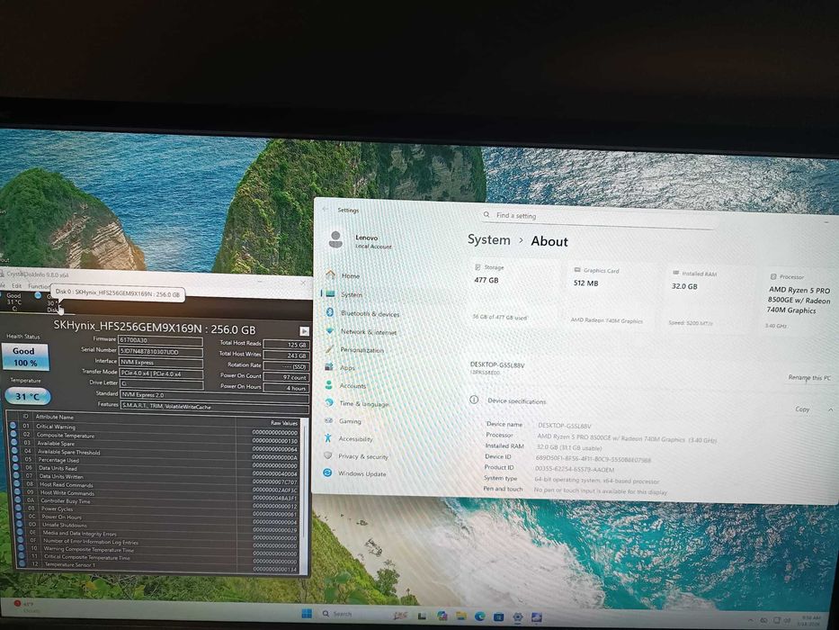 Mini PC Lenovo ThinkCentre M75q Gen 5 | Ryzen 5 8500GE | 32GB | NOU