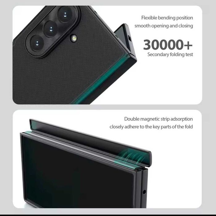 Husa, Nillkin Frosted Shield Fold pentru Samsung Galaxy Z Fold7, Negru