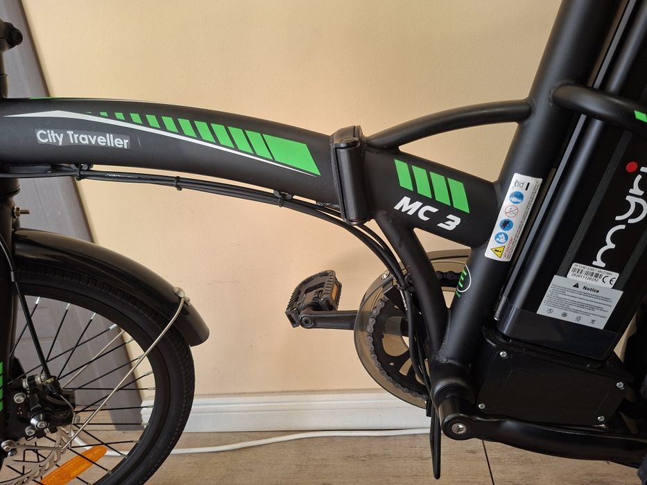 Bicicletă electrică pliabilă MYRIA City Traveller MC3 - 20" / 250W Motor - 36V/10.5Ah Battery- Ca Nouă!