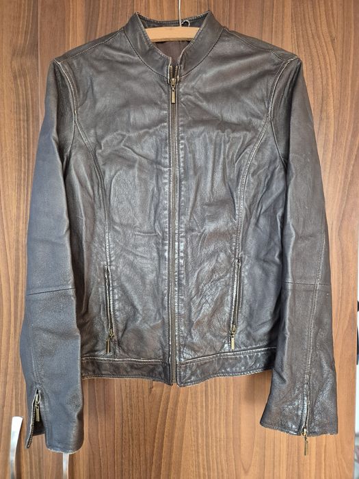 Дамско кожено яке естествена кожа тъмнокафяво