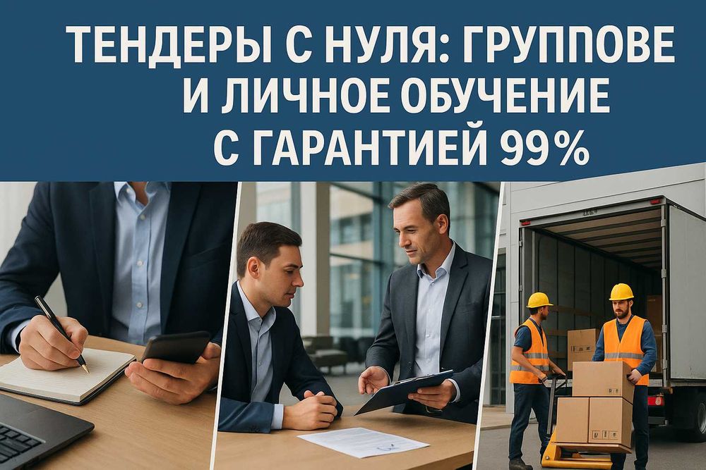 Тендеры с нуля: обучение с 99% гарантией успеха всего за 100.000тг