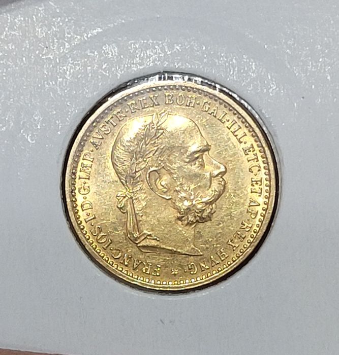 Moneda aur 10 coroane 1905 Austria bani vechi bancnote