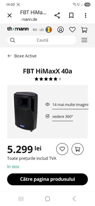 Boxă activă FBT hi max 40a