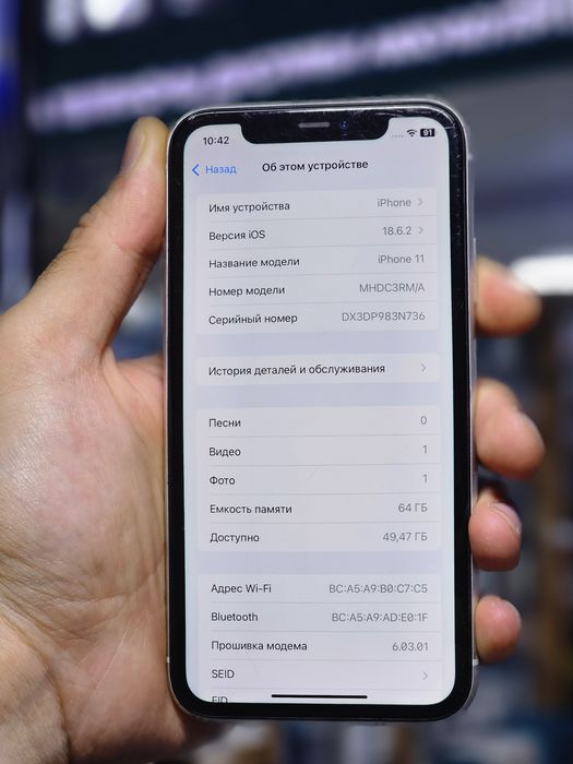 Apple iPhone 11 White 64gb 70% Original Face True Tone A13 Bionic