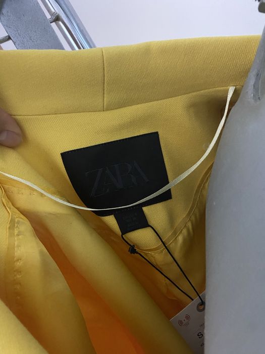 Sacou drept cu guler smoching Zara ZW