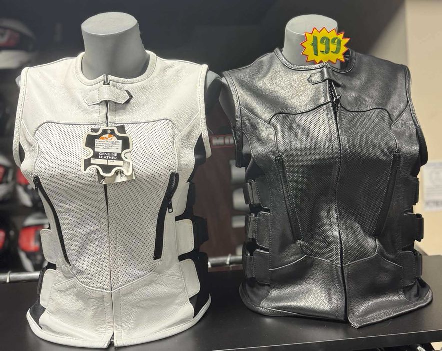 Кожен елек icon кожа естествена телешка елеци мото мъжки дамски детски