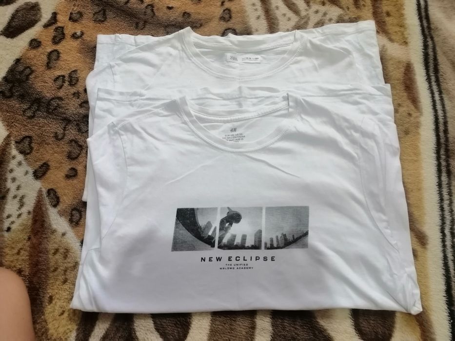 Tricou băieți alb Zara și H&M 14 ani