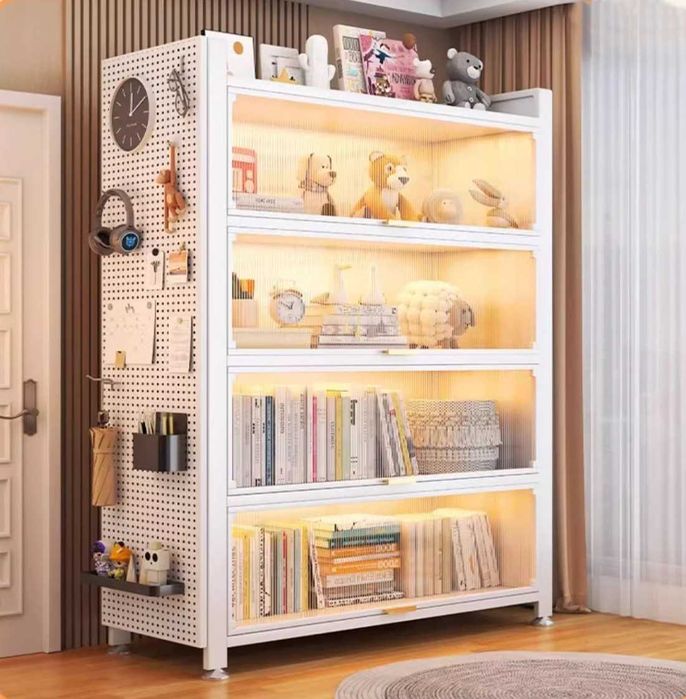 Книжные полки и шкафы белый и черный новый стильный шкаф недорого