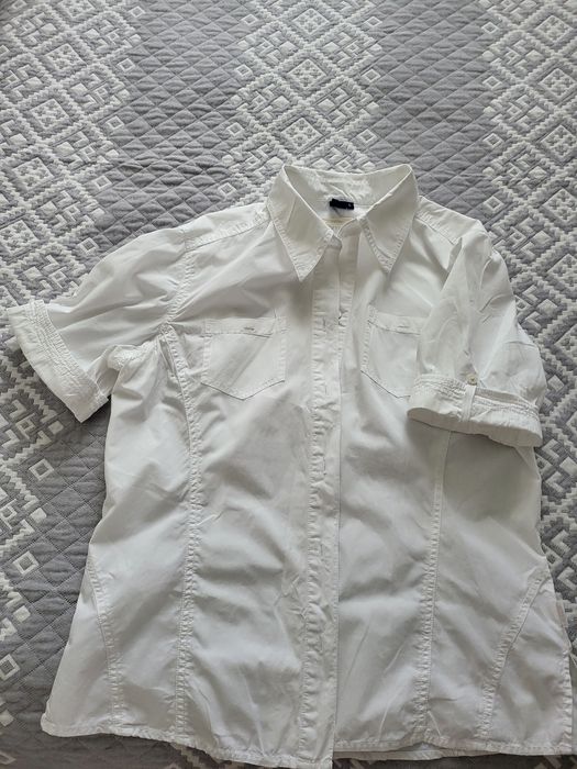 Белые женские рубашки р.48
