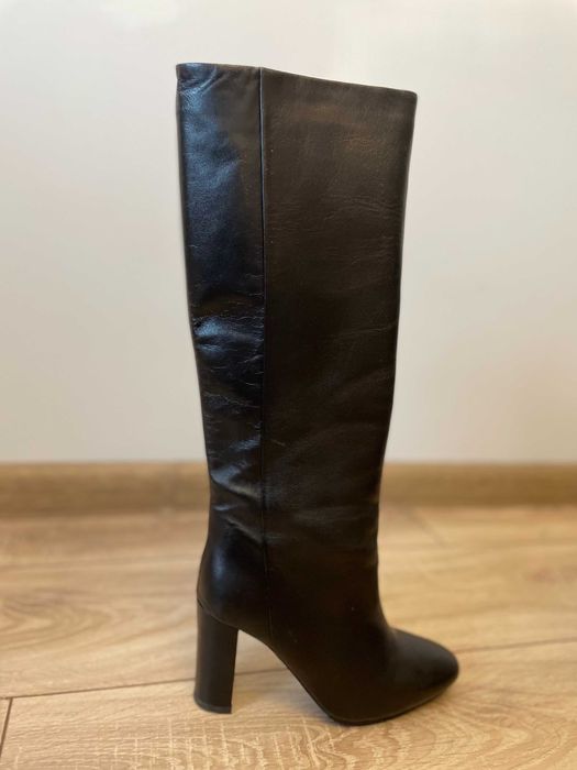 Продам сапоги трубы на каблуке