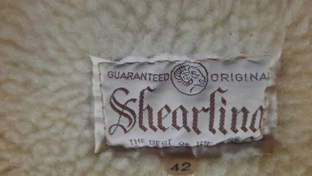 Cojoc original din piele de oaie- Shearling, mărimea 42, muștar