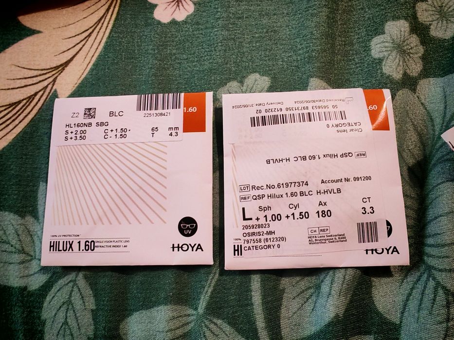 Ochelari cu lentile HOYA stare FOARTE BUNĂ