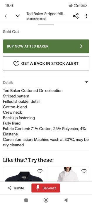 Top deosebit Ted Baker XS