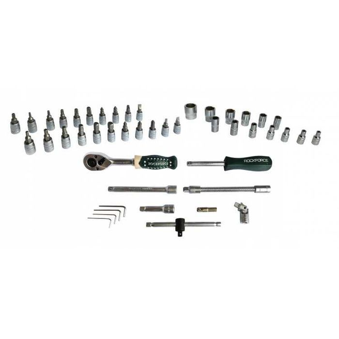 НЕМСКО Гедоре 1/4 Шестостенен к-т 46 Части RockForce + ЛЕД ФЕНЕР