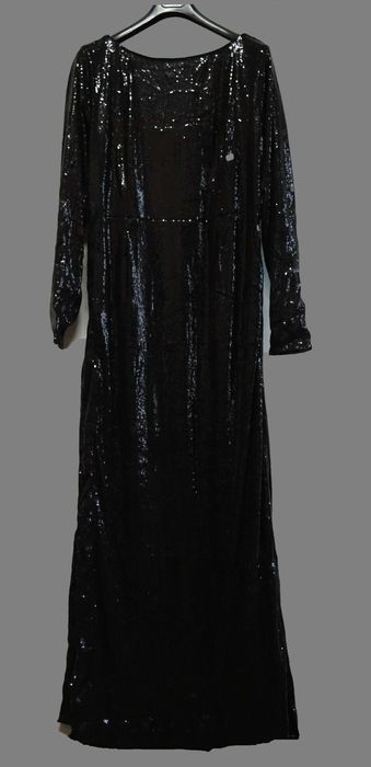 Rochia cu paiete neagra hand made marimea L/XL