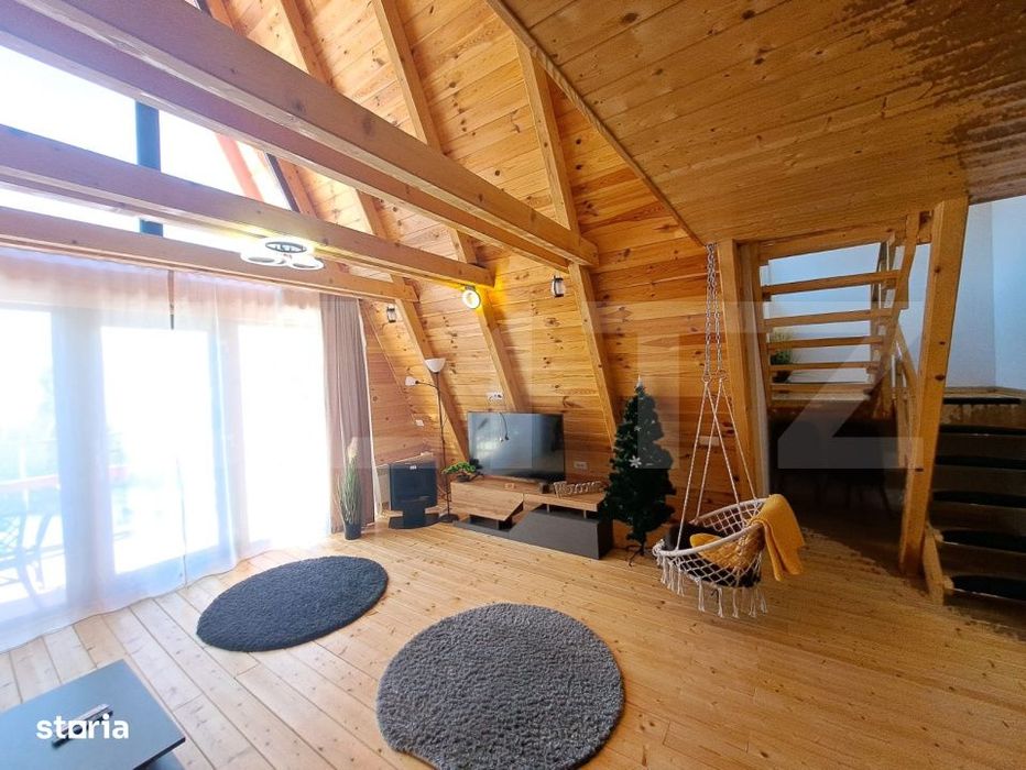 Oportunitate de investitie – 3 Cabane A-Frame la cheie in Moieciu