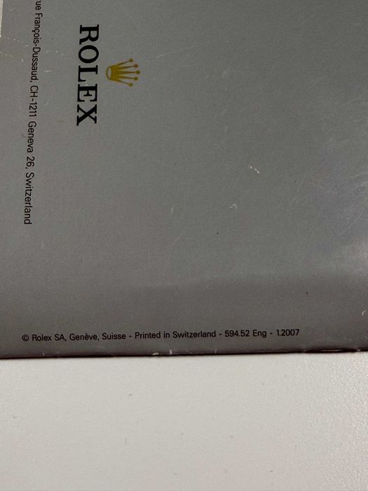 Booklet Rolex Submariner 2007