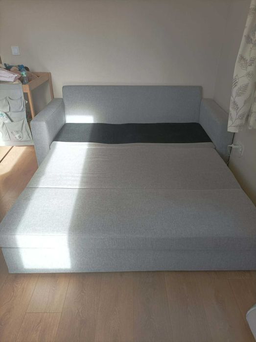 Сив разтегателен диван 190х85