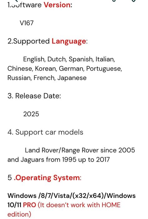 Program windows diagnoza auto Jaguar si Land Rover