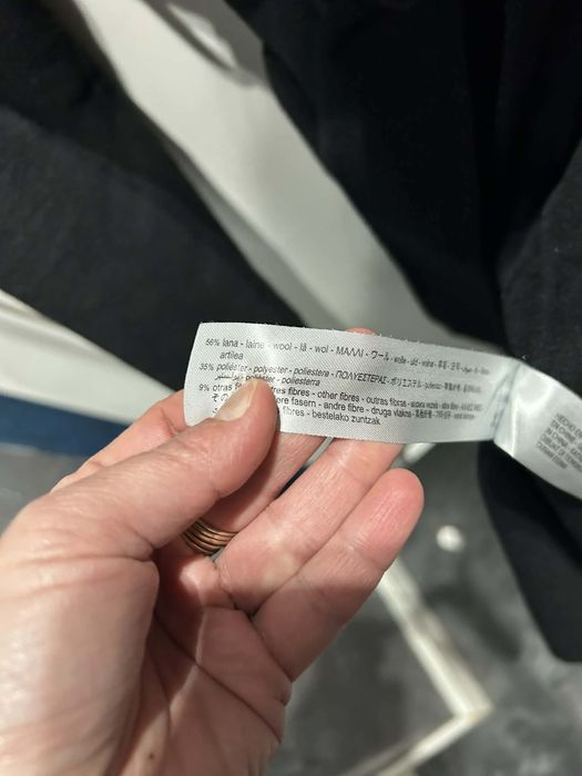 Оригинално палто Zara с вълна в състава си, XS размер