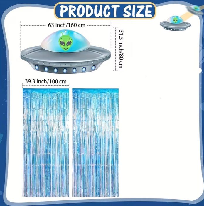 Парти украса за  втори рожден ден - космос ; Two the moon and back