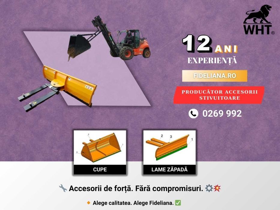 Nacelă standard compatibilă cu Manitou și stivuitoare