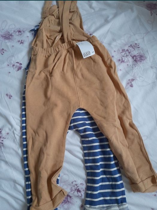 set haine 2 salopete h&m 98 2 3 ani băiat băiețel noi eticheta