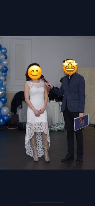 Платье белое нарядное размер S