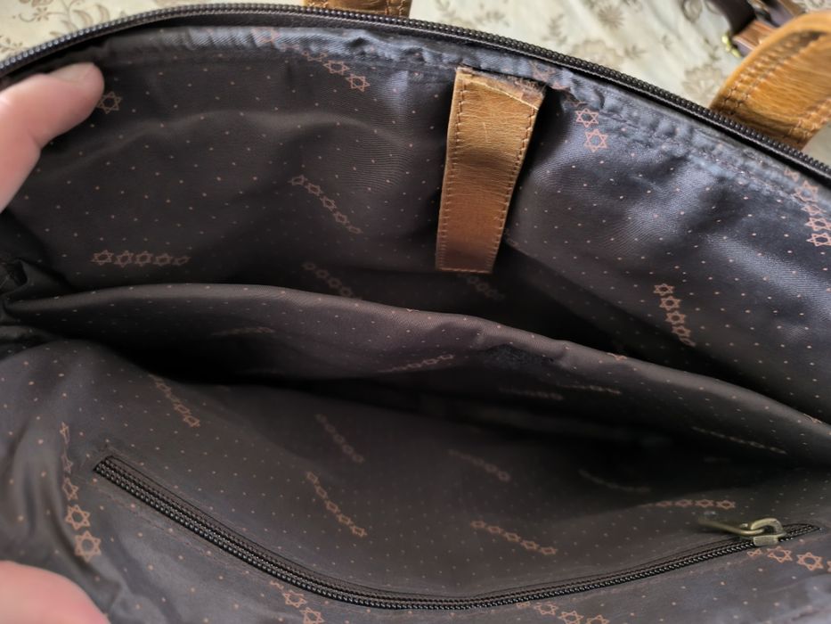 Чанта за лаптоп от естествена кожа а