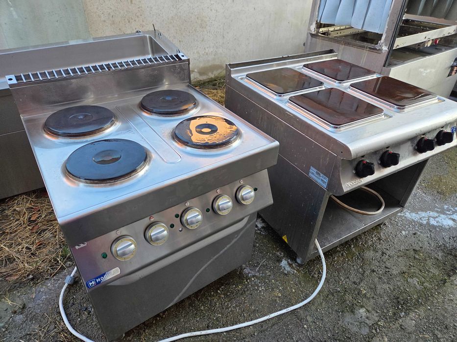 Cuptor convectie, Aragaz cu 4-6 ochiuri, electric sau gaz, cu banc in