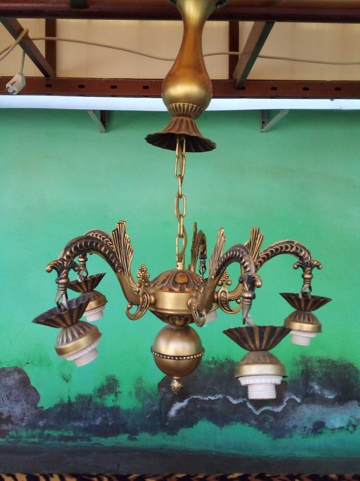 Люстра под бронзу 5 ти ламповая