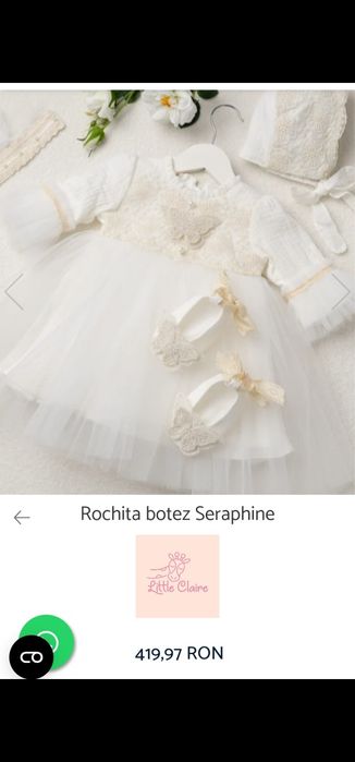 Rochiță botez - mărimea 68