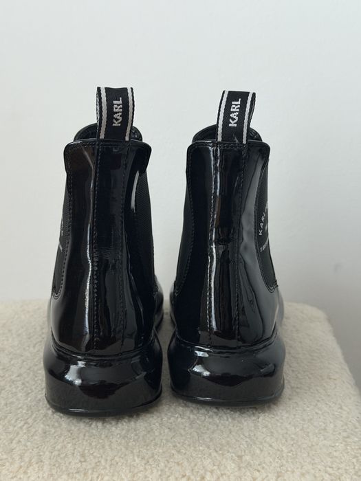 Ghete Damă Karl Lagerfeld marimea 38 piele negre lucioase