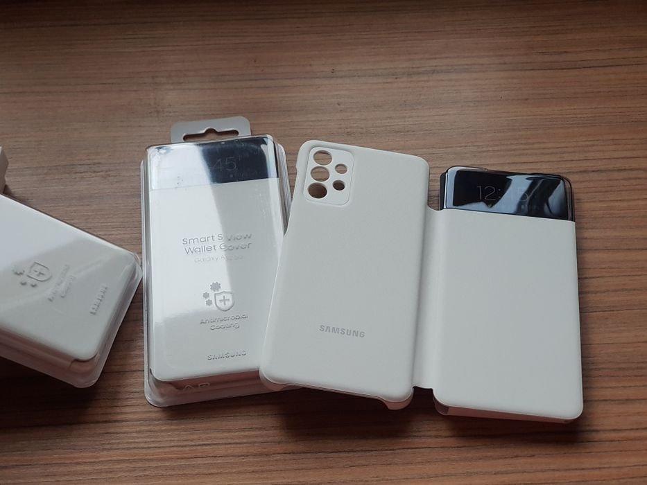 Husa Originala S-View Activa Samsung Galaxy A72,A32,A42 Noua!Alb