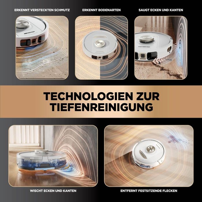Shark PowerDetectPro 2în1 – Robot aspirator cu mop stație automată alb