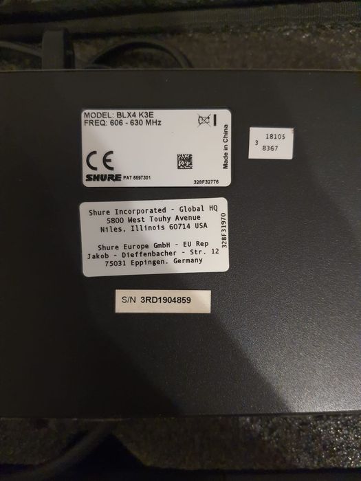 Microfon Shure model BLX2 K3E