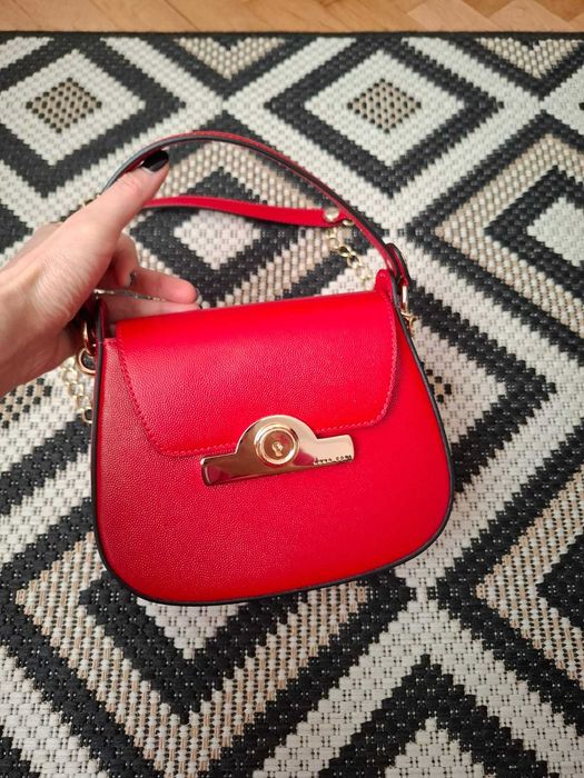 Geanta rosie de piele Anna Cori