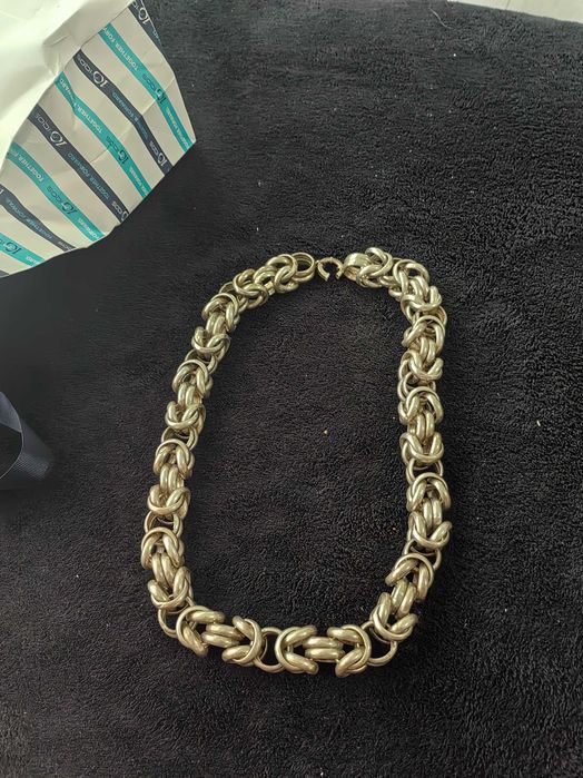 Сребърен ланец кралска плетка 215 гр