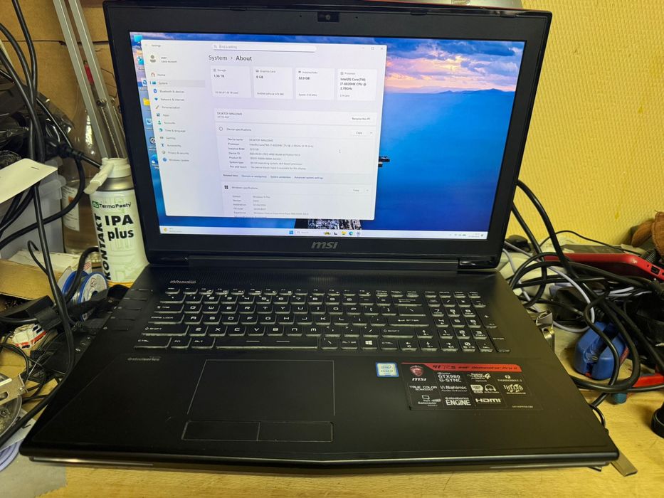 Laptop gaming msi  gt72s 6qf dominator pro g
