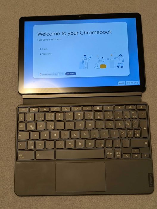 Lenovo IdeaPad Duet Chromebook CT-X636F 10,1" Touch Tablet Laptop