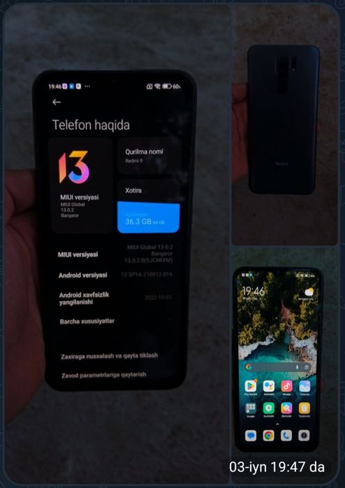 Redmi 9 srochni sotiladi