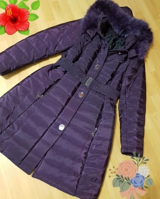 Haina dama sezonul rece, material textil impermeabil,glugă blanita nat