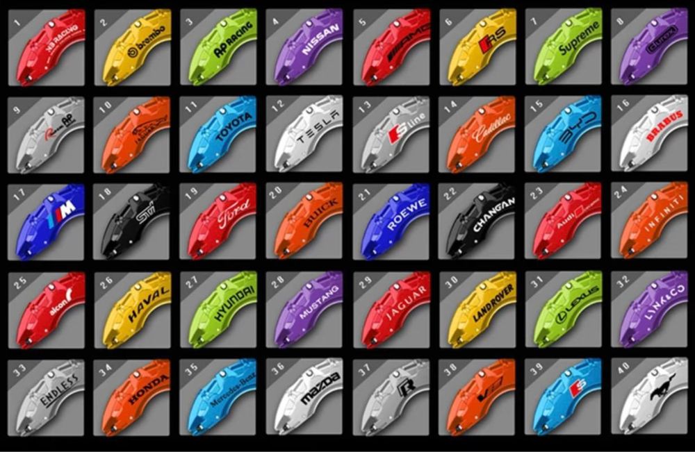 Спортивные суппорта, накладки на тормоза автомобиля