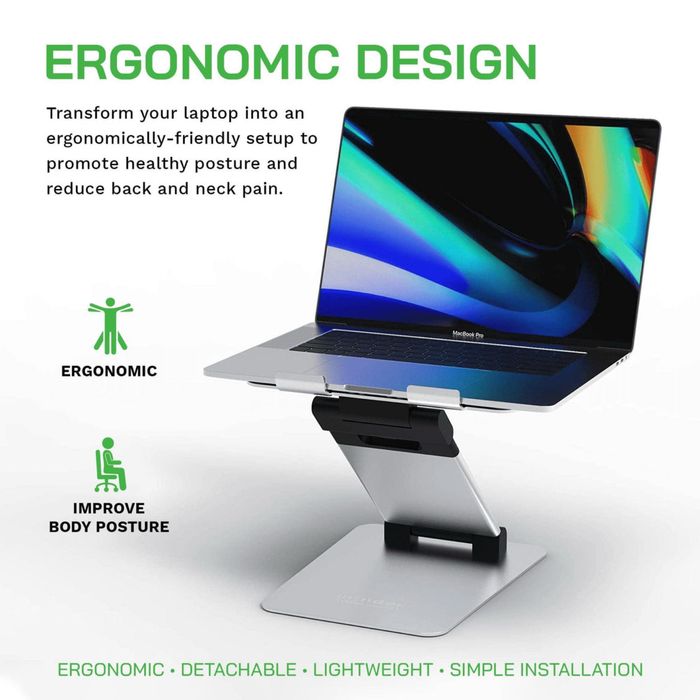 Suport / Stand Laptop Reglabil A37 din Aluminiu – Ergonomic