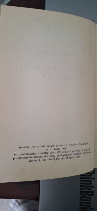 Codul penal al R.S.R. editia 1968