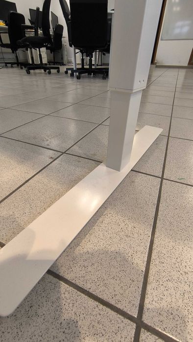 IKEA TROTTEN Birouri cu înălțime reglabilă 70-120 cm, alb, 160x80 cm